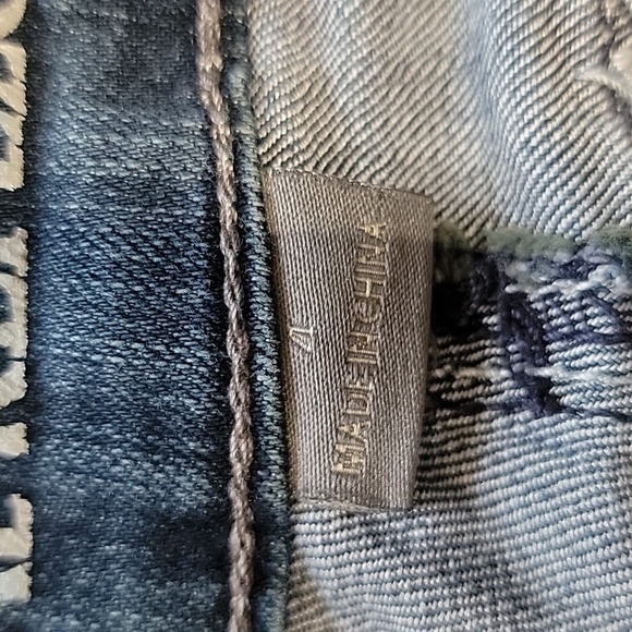 Natural Reflections Size 4 Bling Button Back Pocket Denim Blue Jeans - Picture 14 of 15